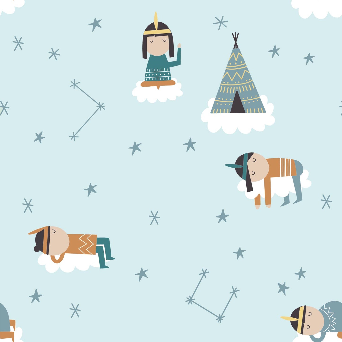 Promo Scampolo Jersey Dream Clouds 150 x 150 cm