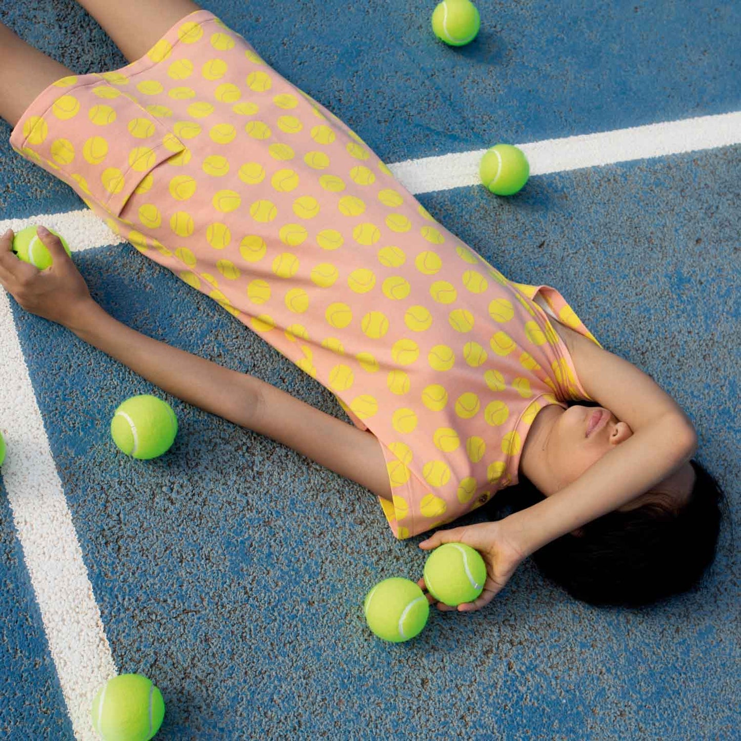 Promo Scampolo Jersey Tennis Balls 200 x 150 cm