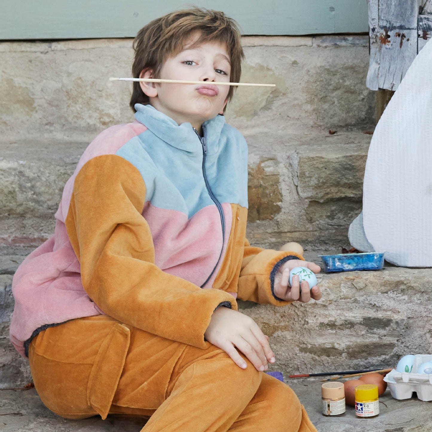 Promo Scampolo Knit Velvet Cotton Mustard 200 x 175 cm