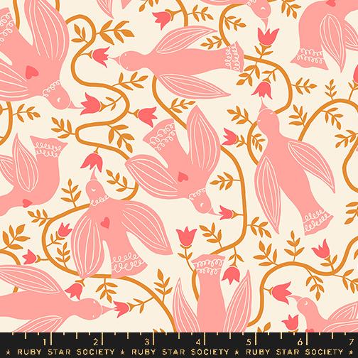 Cotone Americano Endpaper Natural Americana Birds