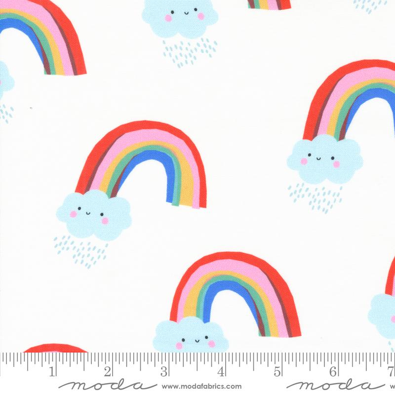 Cotone Americano Whatever The Weather Cloud White Papercut Rainbows