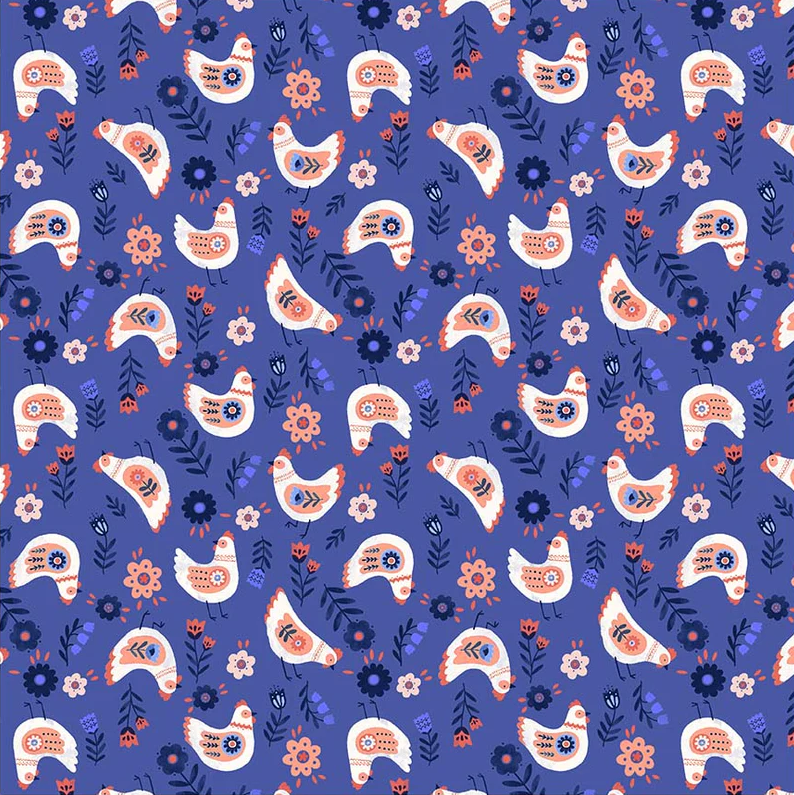 Cotone Americano Folky Chicken Royal Cluck Cluck Cluck