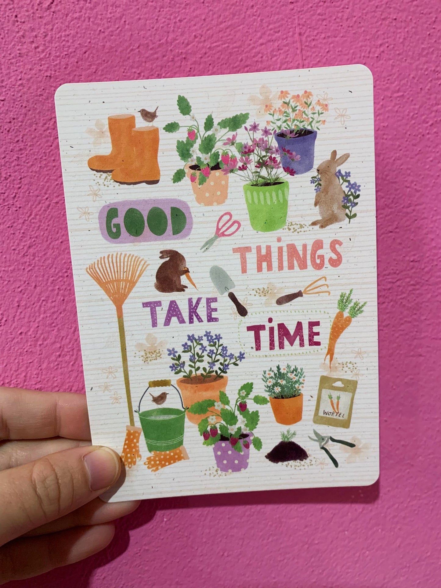Cartolina Good Things Take Time