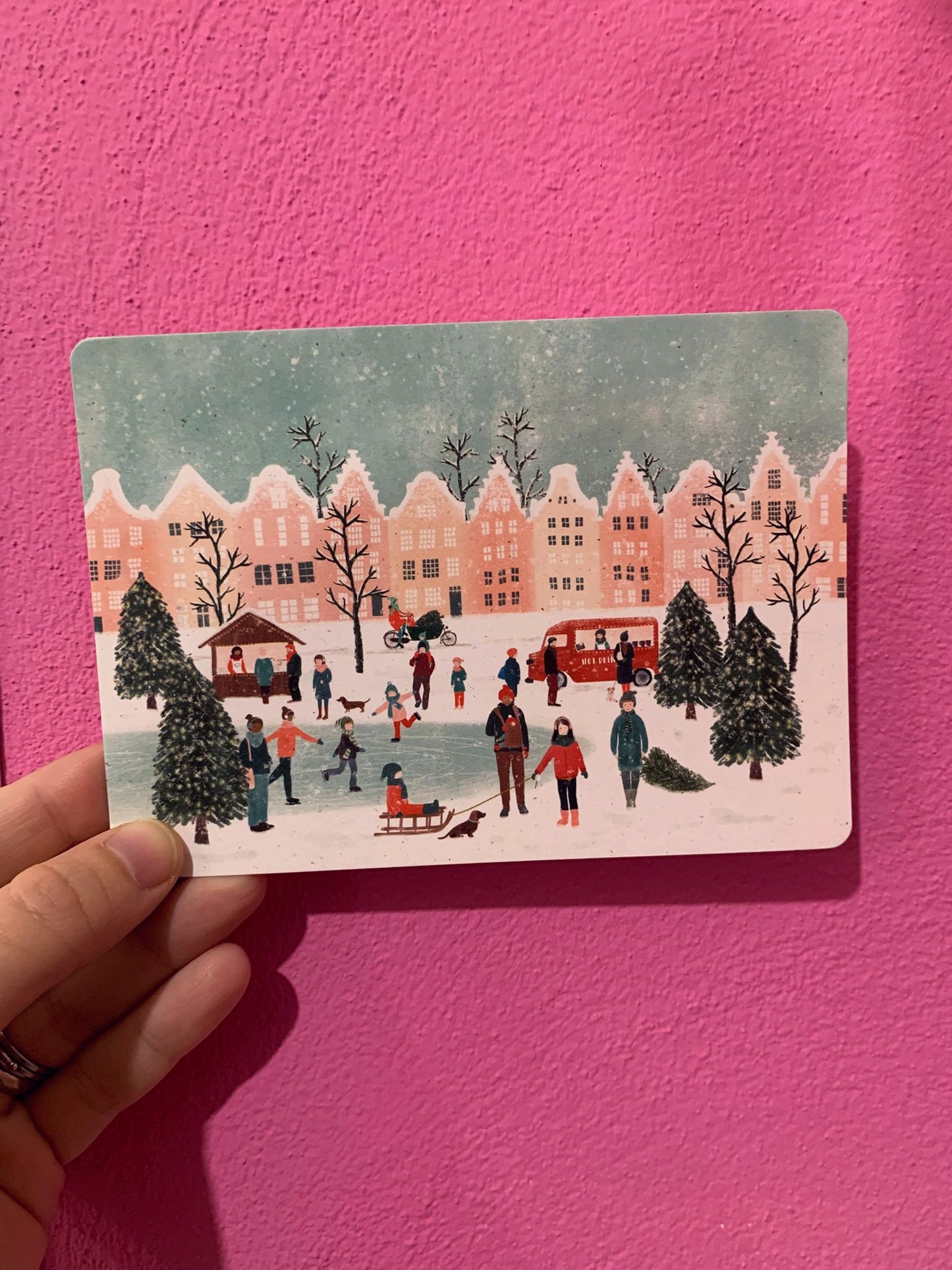 Cartolina Paesaggio Natalizio