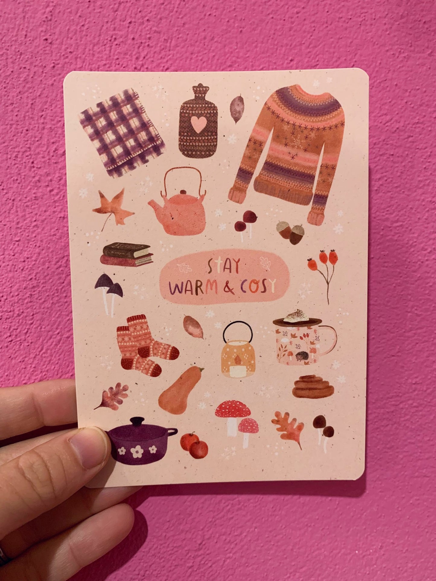 Cartolina Stay Warm & Cozy