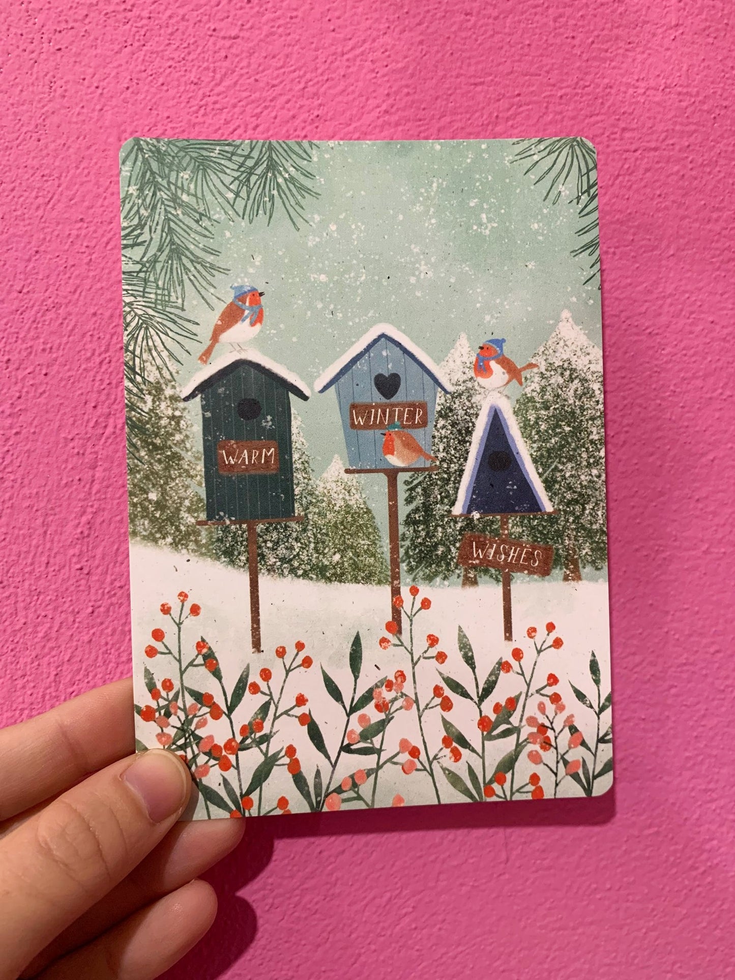 Cartolina Casette Winter Wishes