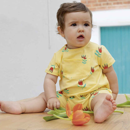 Promo Scampolo Jersey Tulips Yellow 200 x 150 cm