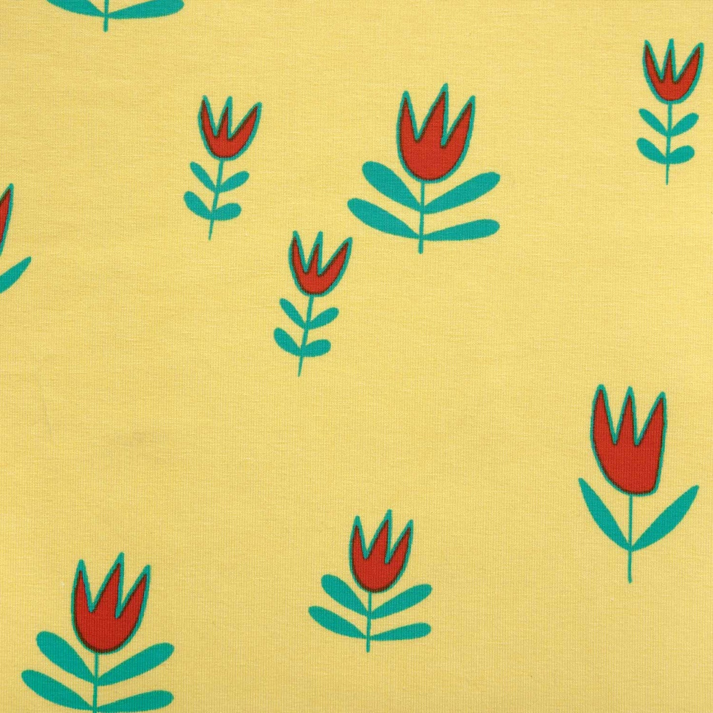 Promo Scampolo Jersey Tulips Yellow 200 x 150 cm
