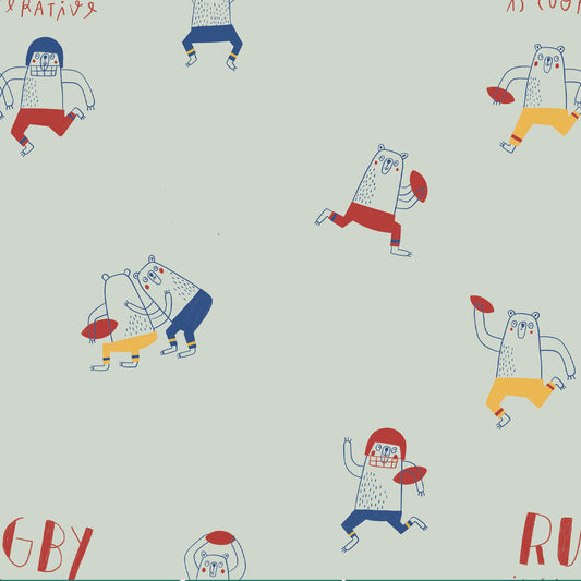 Promo Scampolo Jersey Rugby Is Cooperative 100 x 150 cm