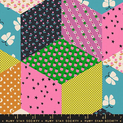 Canvas Ooh Lucky Lucky Citron Patchwork Vintage Blocks
