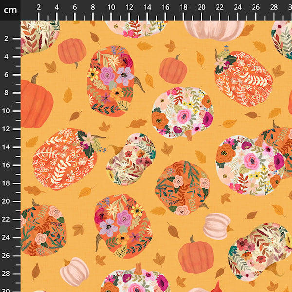Cotone Americano Autumn Friends Pumpkin Paradise By Mia Charro