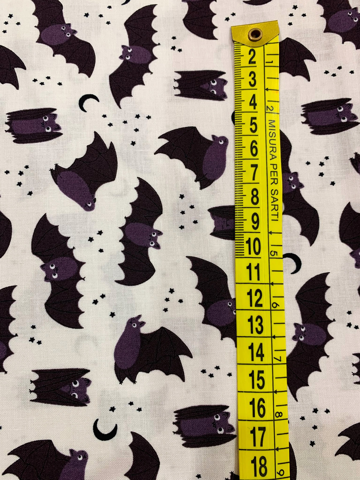 Cotone Americano Freaky Familiars Fat Bats Natural - Pipistrelli Nella Notte Panna