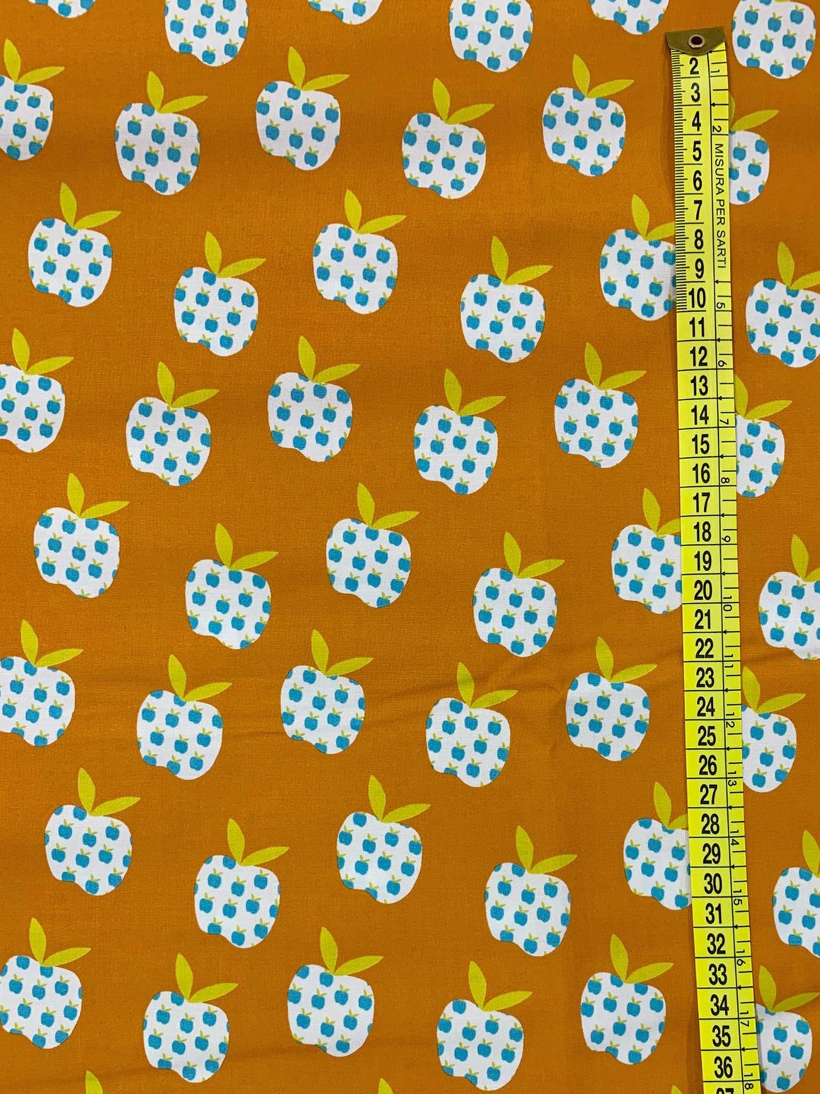Cotone Americano Mystic Fable Caramel Retro Kitchen Apples