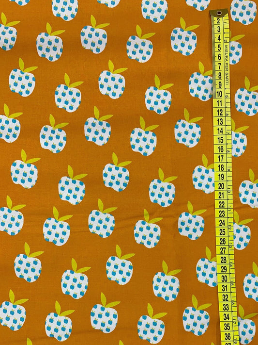 Cotone Americano Mystic Fable Caramel Retro Kitchen Apples