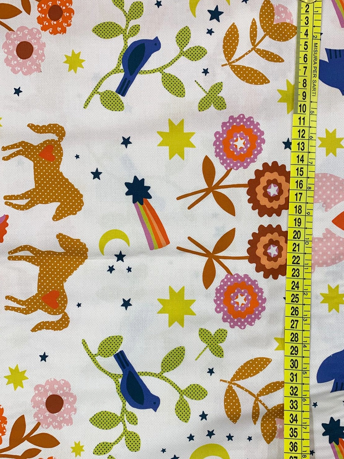 Cotone Americano Mystic Fable Retro Applique Vintage Natural