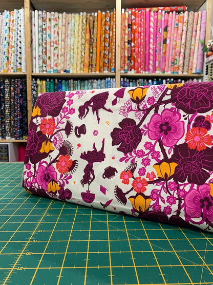 Cotone Americano Hello Alice Rabbit Hole Damask Floral Shell