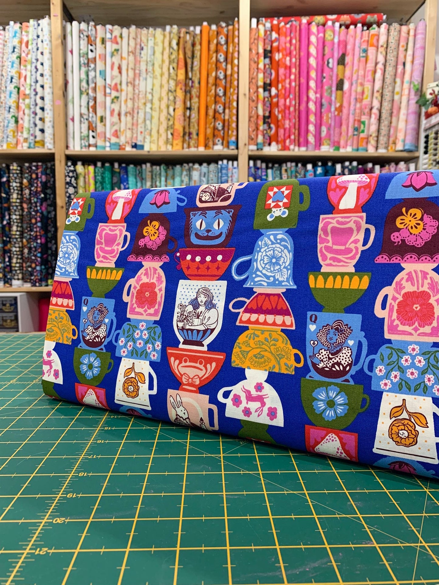 Cotone Americano Hello Alice Tea Party Blue