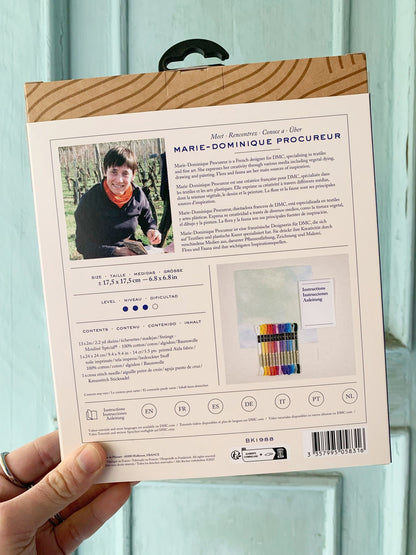 Kit Ricamo Punto Croce Luna Floreale