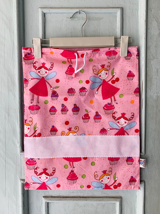 Sacchetta Cupcakes con Ricamo A Macchina Personalizzato