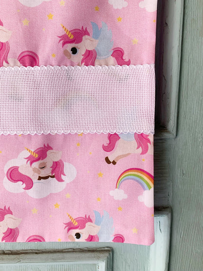 Sacchetta Unicorni & Arcobaleni con Ricamo a Macchina Personalizzato