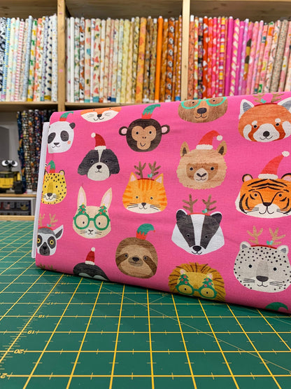 Cotone Americano Merry Menagerie Pink