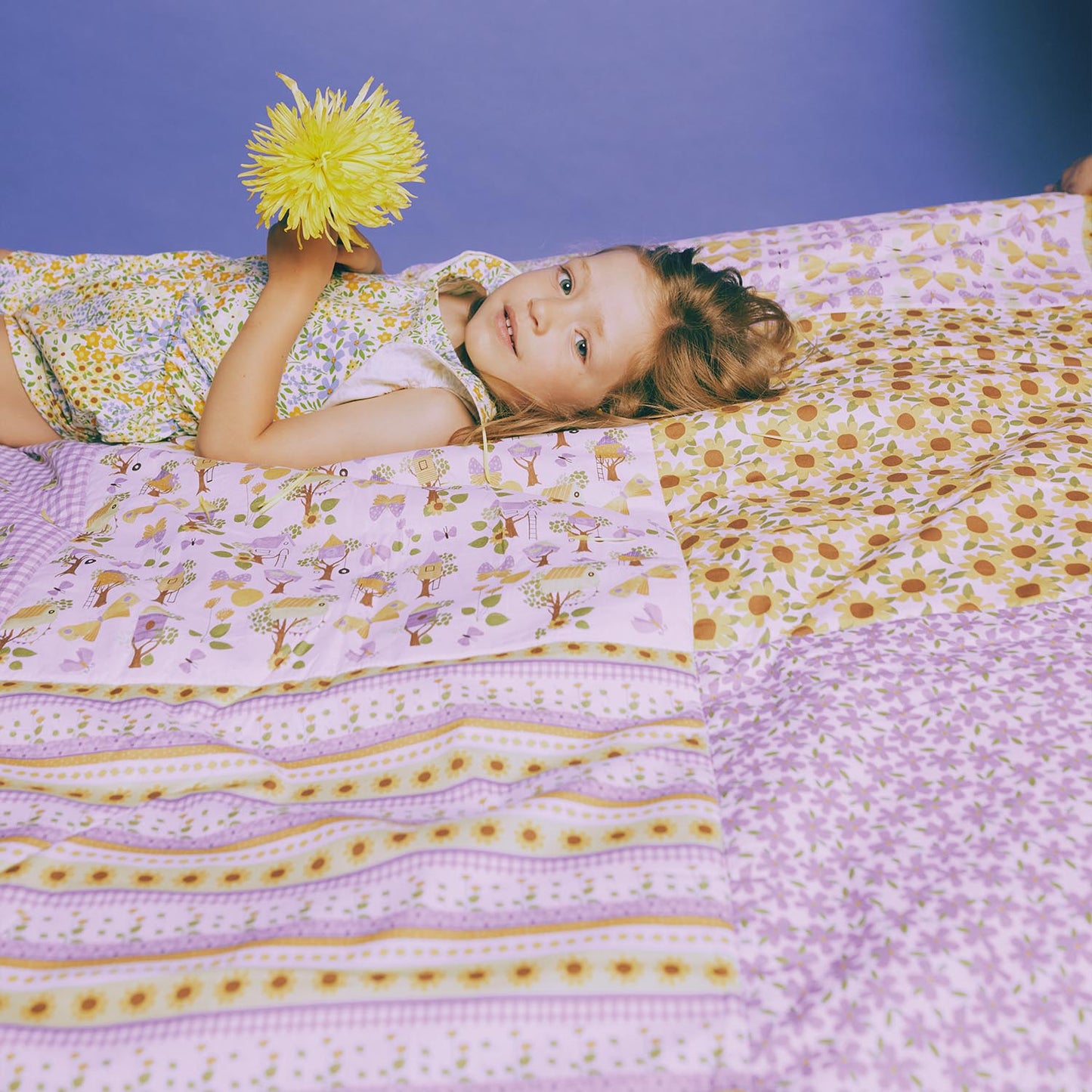 Popelin Panel Patchwork Sunflower