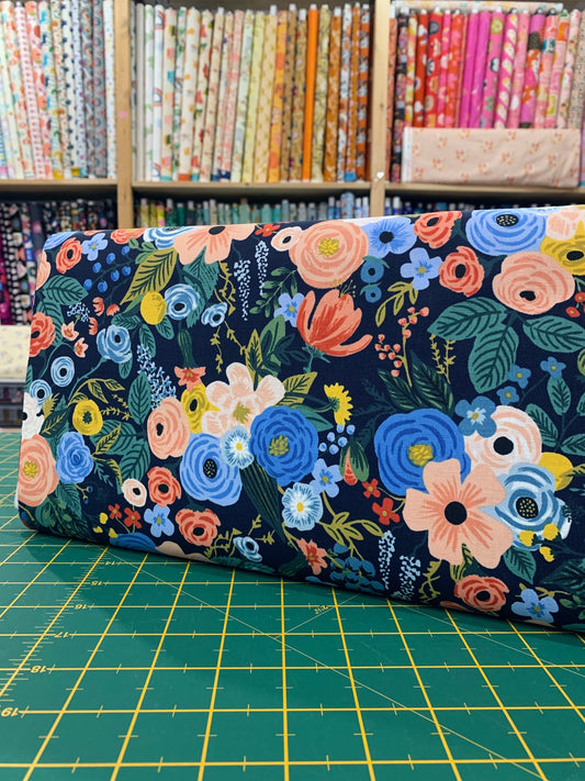 Cotone Americano Rifle Paper Co. Wildwood Garden Party Navy