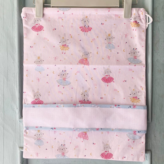 Sacchetta Coniglietta Ballerina con Ricamo a Macchina Personalizzato