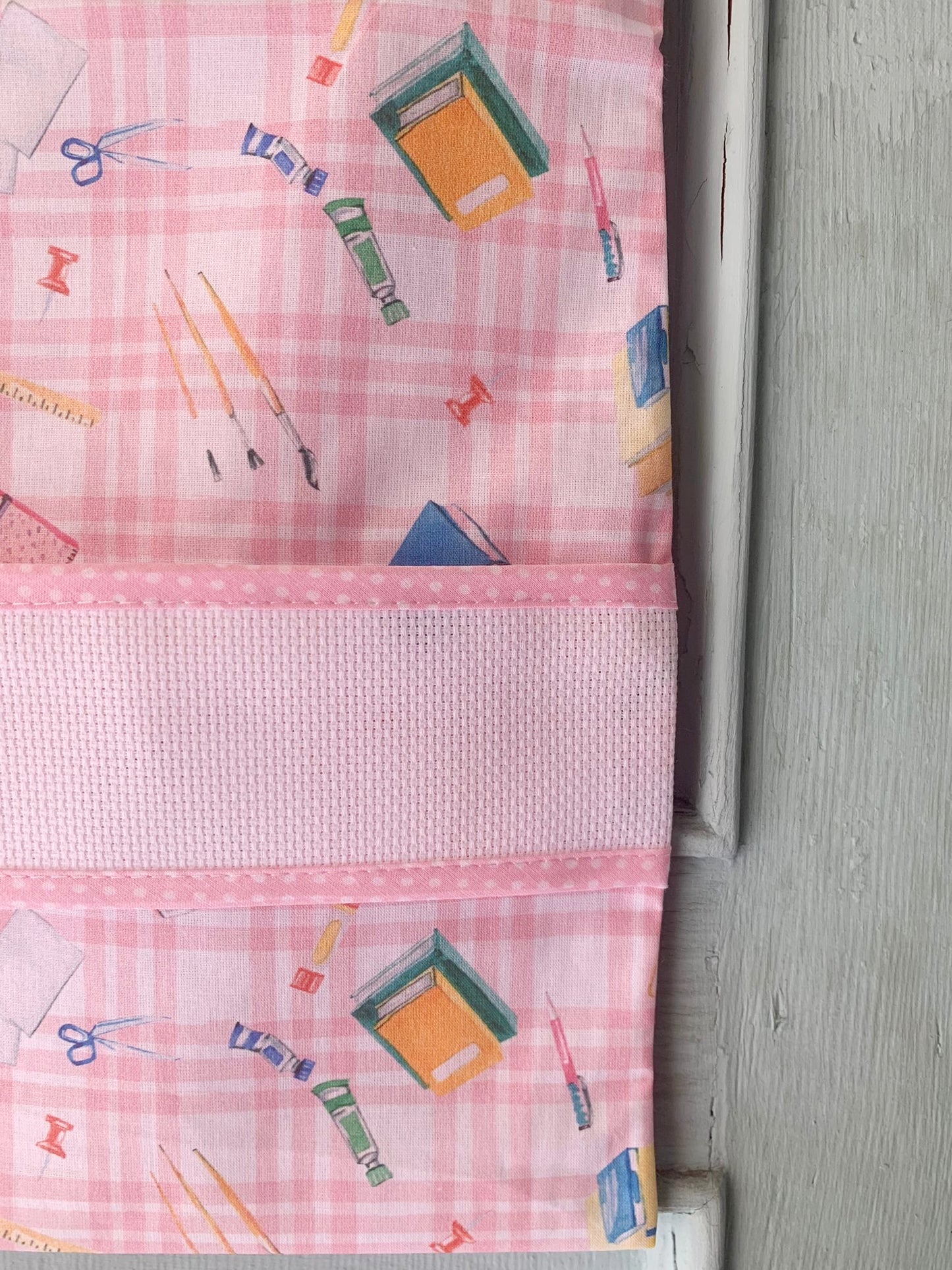 Sacchetta Scuola Rosa con Ricamo a Macchina Personalizzato