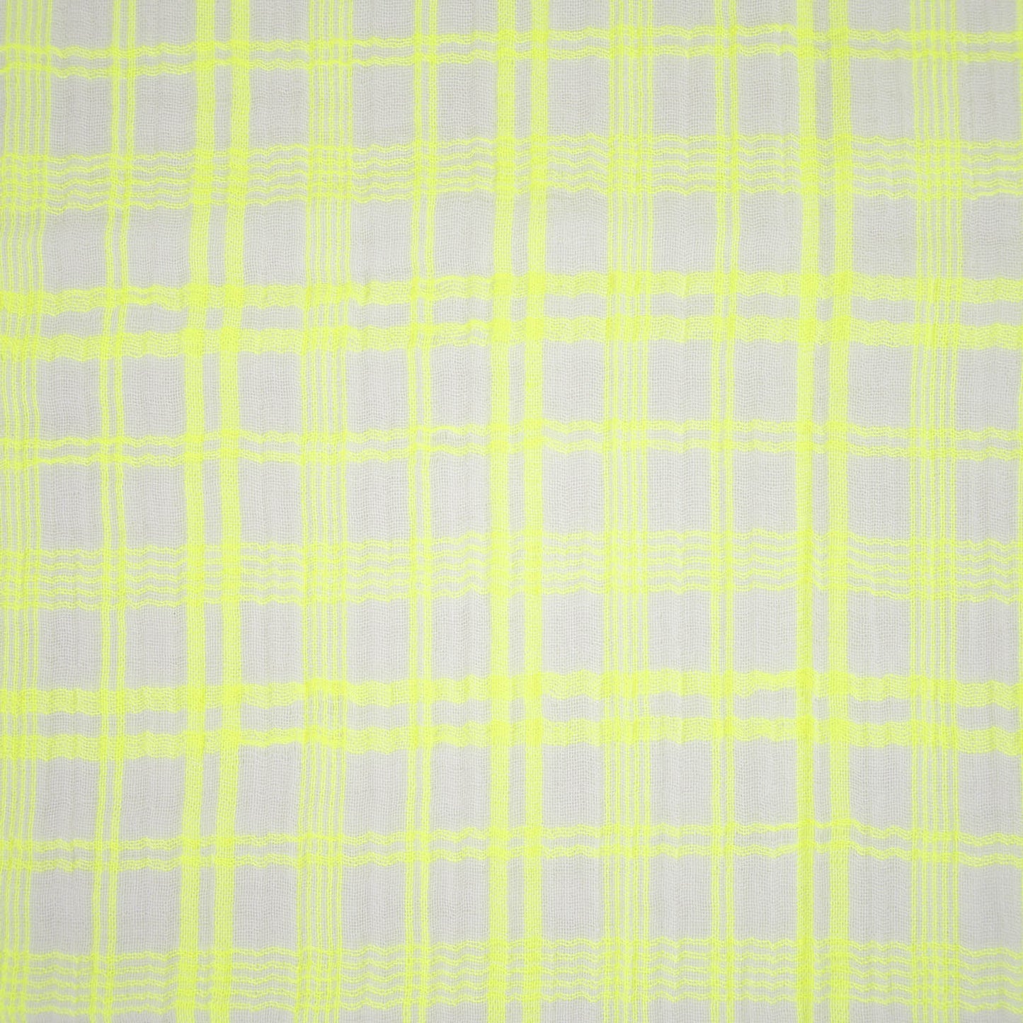 Promo Scampolo Mussola Neon Plaid Neon & Cream 200 x 130 cm