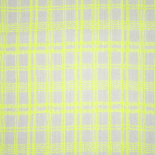 Promo Scampolo Mussola Neon Plaid Neon & Cream 200 x 130 cm