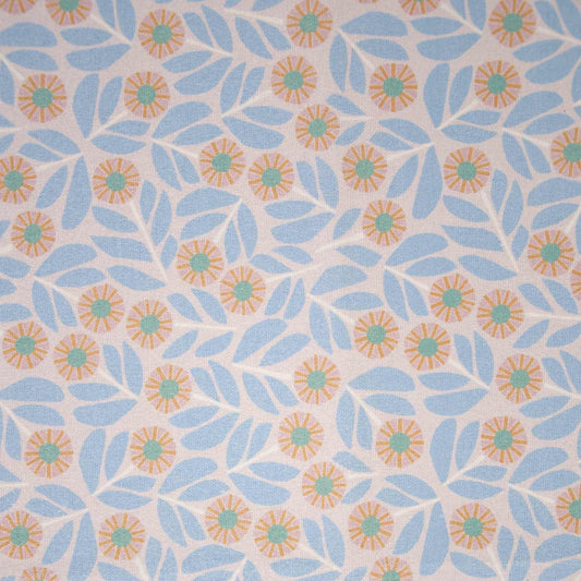 Promo Scampolo Canvas Slim Cotone Mosaic Flowers 150 x 140 cm