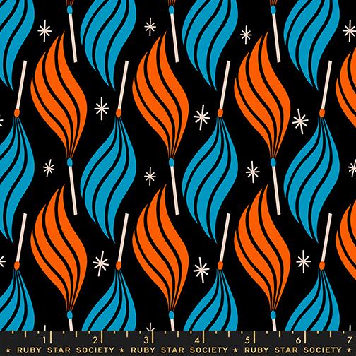 Cotone Americano Trinketry Novelty Flame Retro Black