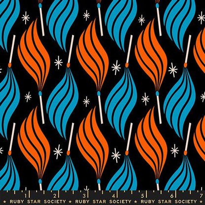 Cotone Americano Trinketry Novelty Flame Retro Black