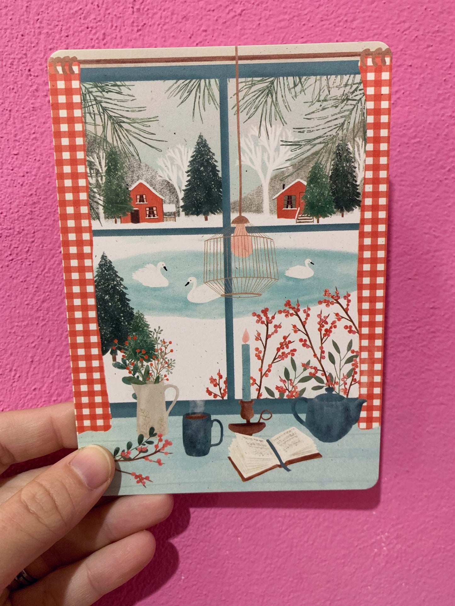 Cartolina Cigni D'Inverno