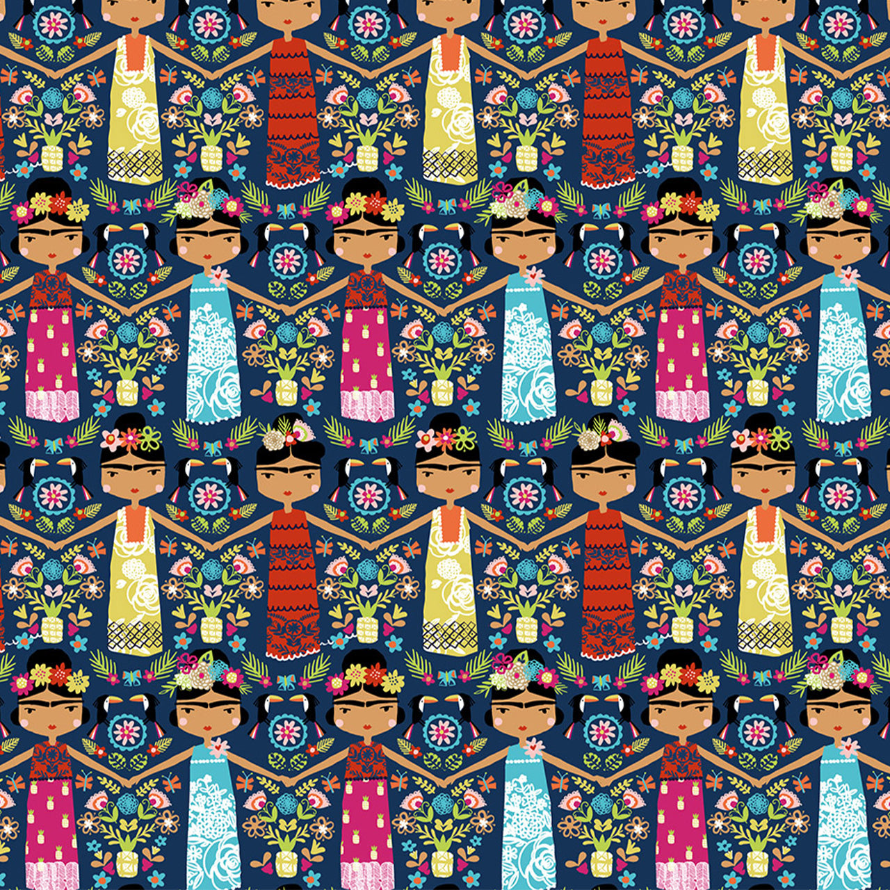 Cotone Americano Viva La Vida Frida Kahlo