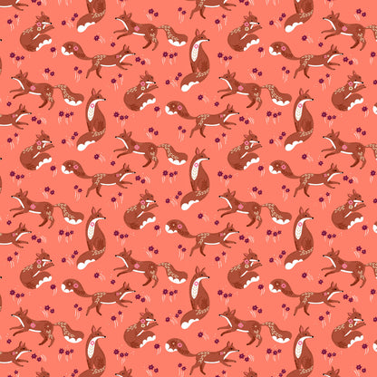 Cotone Americano Wild Folk Adorable Foxes