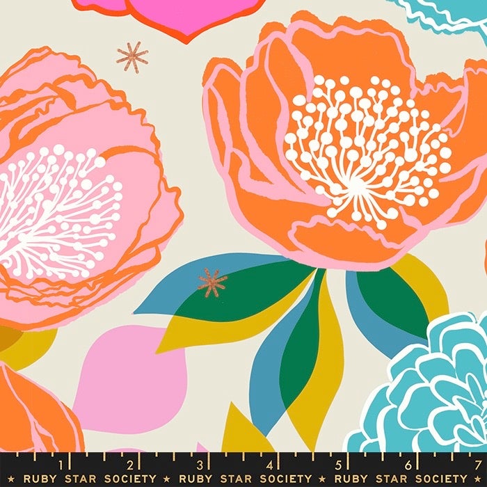 Cotone Americano Stay Gold Flowers