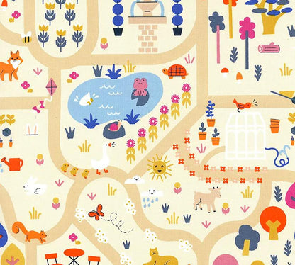 Cotone Americano Woodland Park Parchment Garden Map