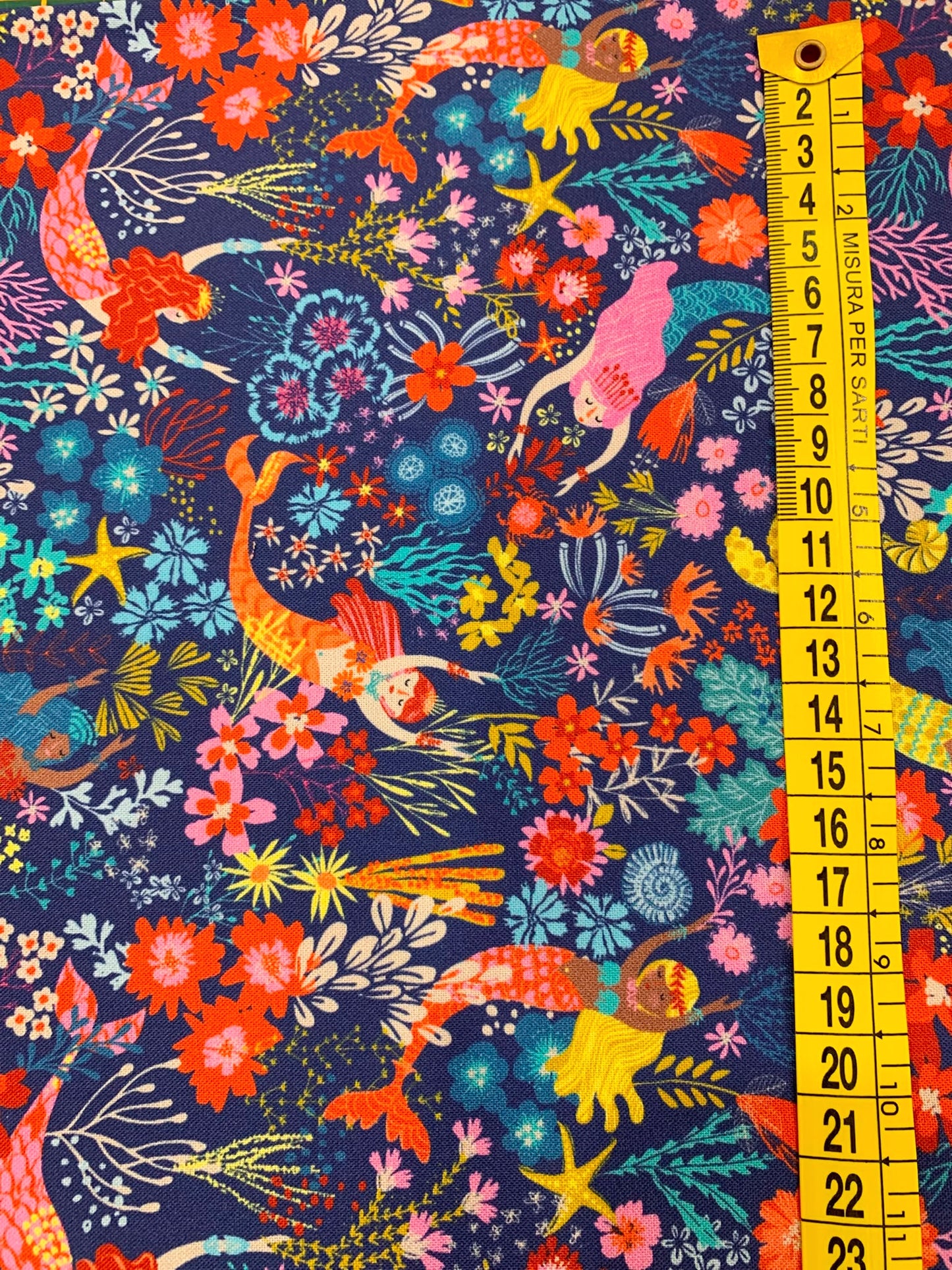 Cotone Americano Sirens Seas Coral Queens