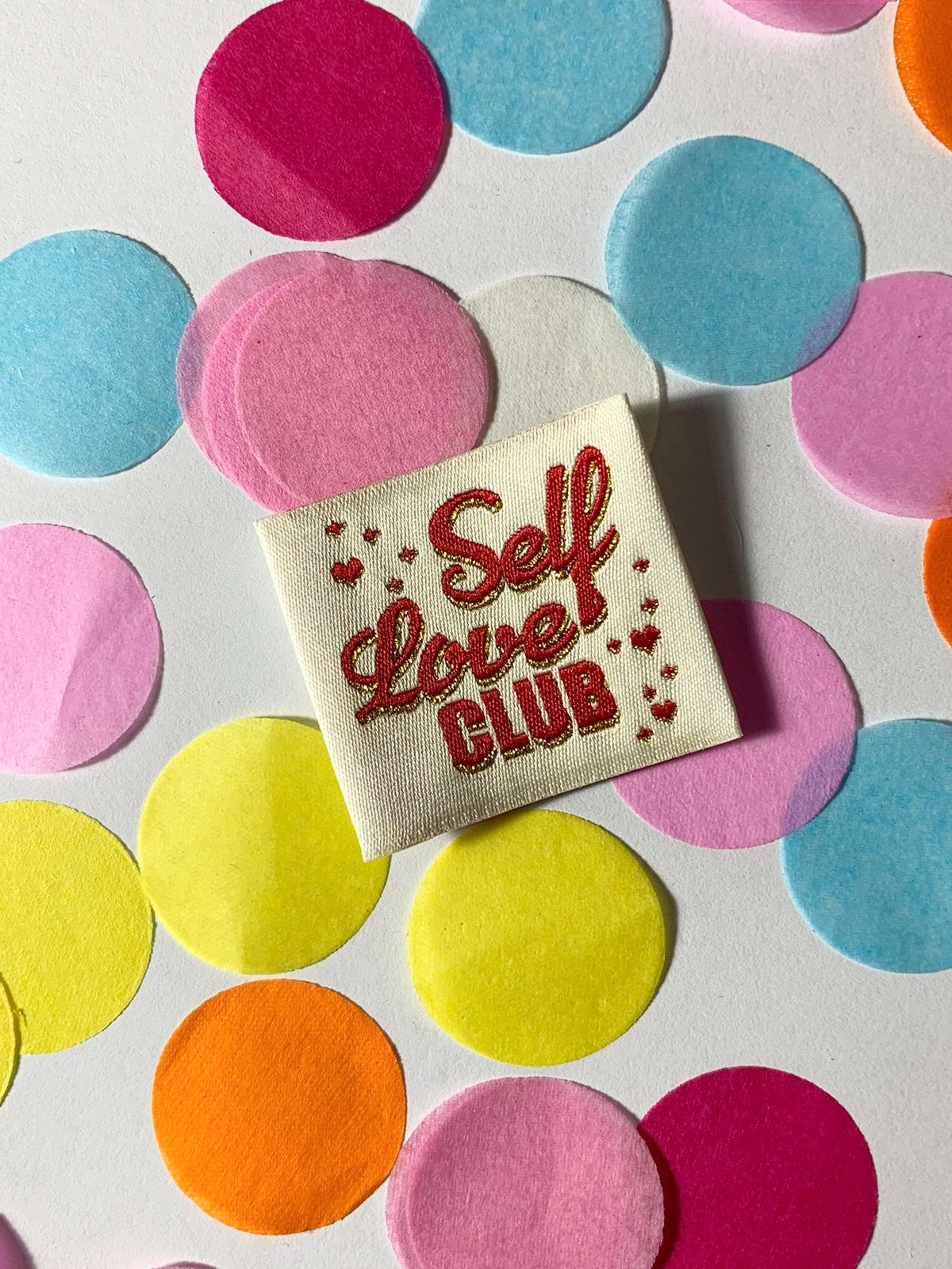 Etichetta ricamata Self Love Club