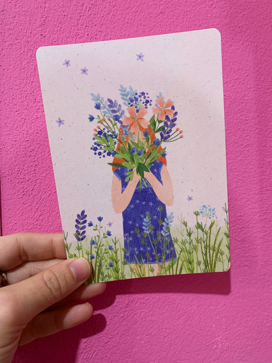 Cartolina Flower Girl