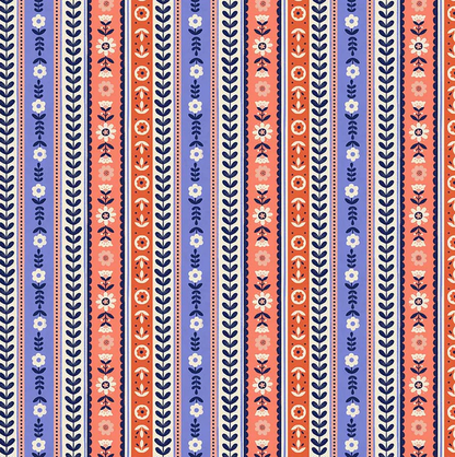 dettaglio-stampa-cotone-americano-folky-chicken-cobalt-ribbon-stripe-righe-nordiche