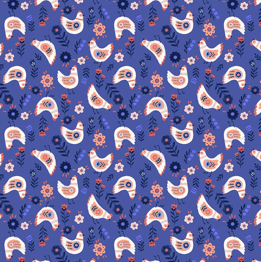 Cotone Americano Folky Chicken Royal Cluck Cluck Cluck
