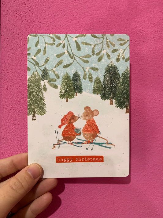 Cartolina Topini Happy Christmas