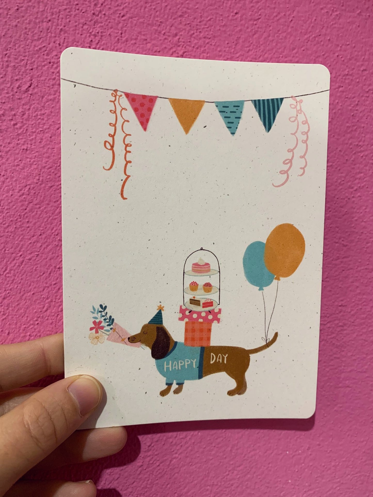 Cartolina Bassotto Happy Day