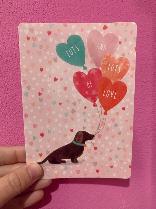 Cartolina Bassotto Love