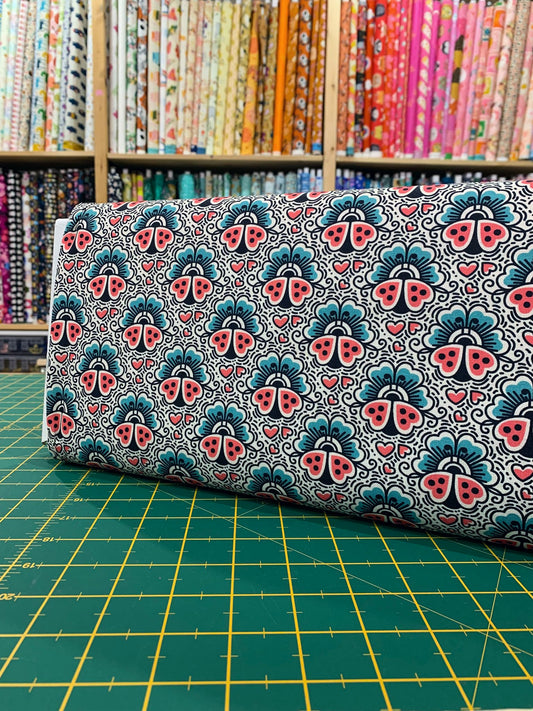 Cotone Americano Love Ink Tattoo Ladybugs