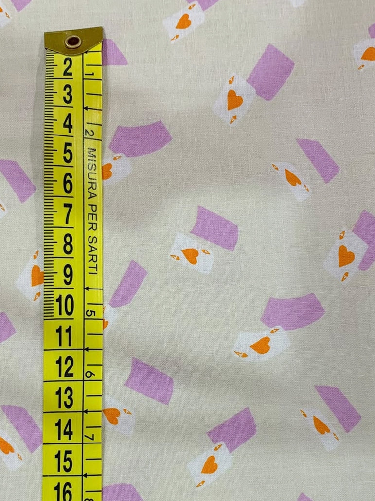Cotone Americano Hello Alice Falling Aces Cards Shell - Assi di Picche Panna
