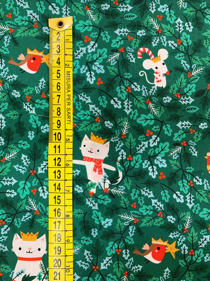 Cotone Americano Cosy Christmas Animals - Animali a Natale